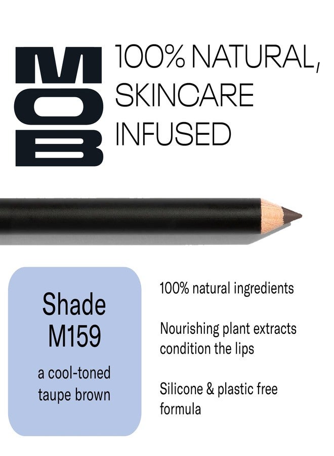 MOB Beauty Smooth Precision Waterproof Lip Liner M159 Cool-Toned Taupe – Long-Wearing, Glide-On Formula with 100% Natural Ingredients, Vegan and Cruelty-Free, Plastic-Free Formula and Packaging - Image 2
